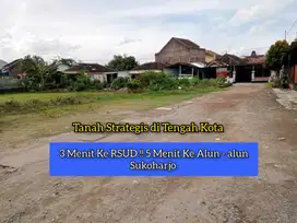 Jual Cepat! Tanah strategis  Tengah Kota Sukoharjo – Dekat RSUD & Alun