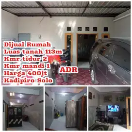 Dijual Rumah Kadipiro Solo