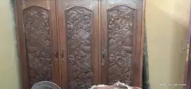 Lemari Pakaian JATI 3 pintu murah