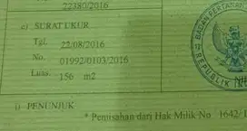 DIJUAL CEPAT TANAH KAVLING SHM