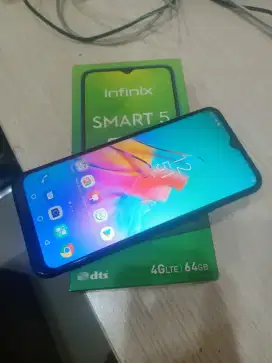Infinix smart 5 ram 3/64 mlus normal semua nya lkp