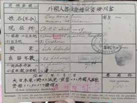 KTP Masa Penjajahan Jepang di Bandoeng 1944