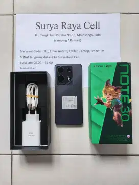 INFINIX Note 30 ram 16/256Gb Lengkap Mulus FullSet ORI berGaransi 1Thn