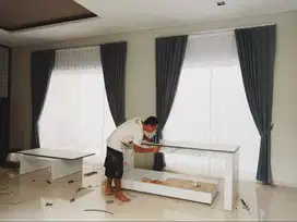Pembuat Gorden Blackout Sekat Klinik Hordeng Pintu Gordyn Vitrase