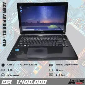 Acer Aspire E1 - 470 - Core i3 - Ram 4 GB - Normal siap Pakai