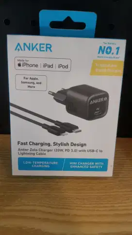 ANKER B2699L21 Fast Charging Zolo Charger 20W PD 3.0 - BLACK