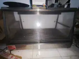 Etalase Pemanas Fried Chicken P 100cm, L 60cm, T 70cm