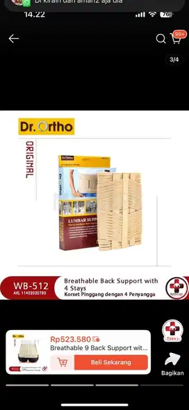 Korset Saraf Kejepit Dr Ortho 4 Stays