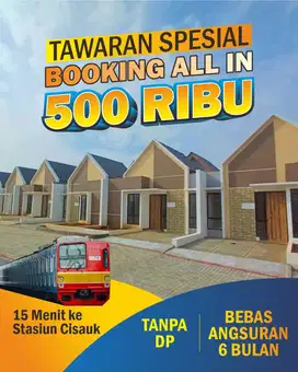 Tanda Jadi Hanya 500 Ribu Tanpa DP Stasiun Cisauk