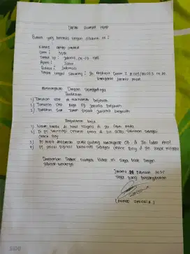 Mencari pekerjaan office boy dan penjaga kos. Siap tinggal di mess.