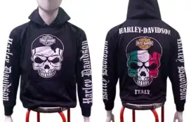 Sweater hoodie harley davidson skull dan italy
