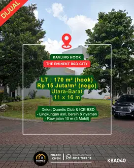 Kavling Hook 170 m²  The Eminent BSD