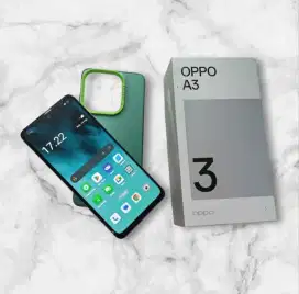 Oppo A3 Resmi NFC fullset 8+8/128 nego/tt