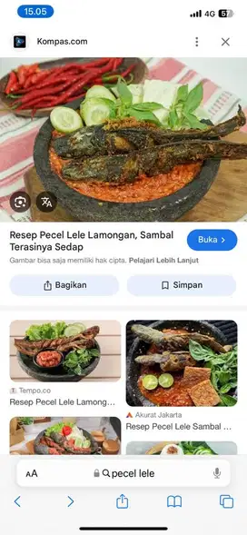 Di cari koki dan waitress untuk pecel lele