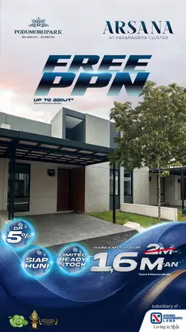 Rumah Podomoro Park 1,6m-an Free PPN