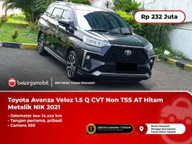 [LOW KM 14RB] Toyota Avanza Veloz 1.5 Q CVT AT Hitam Metalik 2021/2022