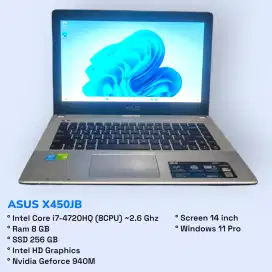 Laptop Asus Core i7 Ram 8 GB Nvidia