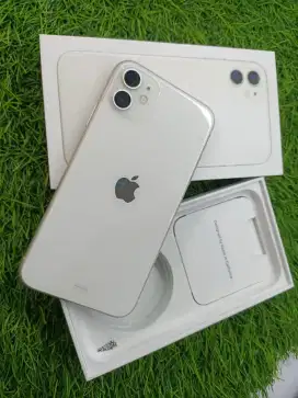 Iphone 11 64 gb white ibox garansi On