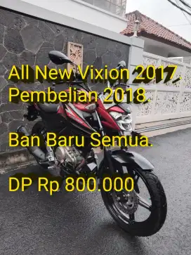 Vixion 2017 Beli 2018. Pajak ON. Standar.Mulus.Ban Baru.Cash/Kredit/TT