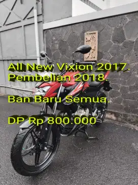 Vixion 2017 Beli 2018. Pajak ON. Standar.Mulus.Ban Baru.Cash/Kredit/TT