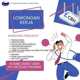 SALES FREELANCE WIFI DOOR TO DOOR