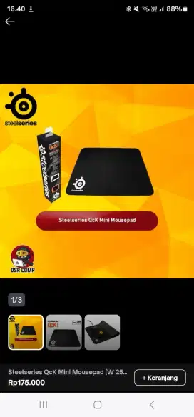 Jual Mousepad Steelseries 285x320x6mm