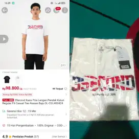 Kaos pria 3Second