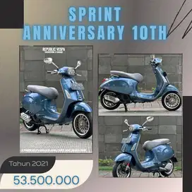 PIAGGIO VESPA SPRINT 10Th ANNIVERSARY 150 IGET ABS TAHUN 2021
