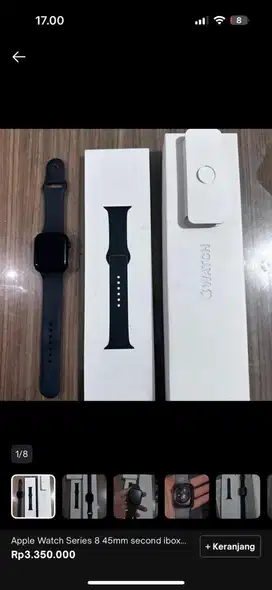 Apple Watch Series 8 45mm second FullSet (Bonus Case Spigen, Strap)