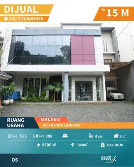*Dijual Ruang Usaha Ex Kantor Di Poros Raya Langsep,  Kota Malang