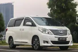 Toyota Alphard Q 3.5 V6 AT 2012 Kuning Metalik Stiker Putih