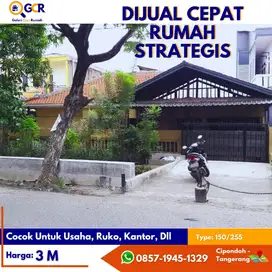 Dijual Cepat Rumah Strategis Pinggir Jalan Raya