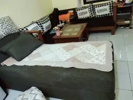 Sofa Bed ,warna abu,bahan adem