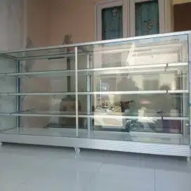 etalase 4 rak uk 1,5m dan 2m