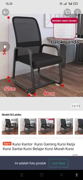 kursi masih baru dijual karna kependekan dari meja