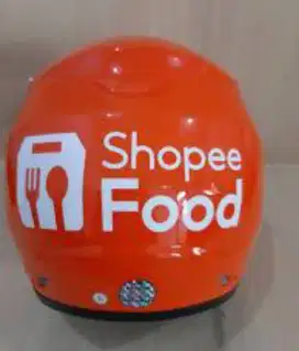Helm food oren bonus sarung helm