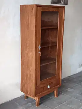 Lemari Pajang Prongkas Display Jengki 1 Kaca Original Lawas Jadul