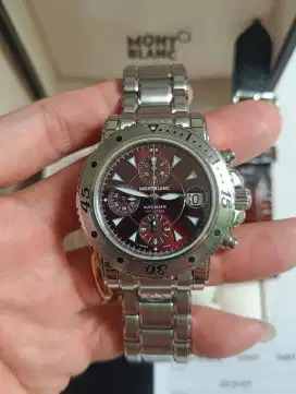 Montblanc automatic chronograph original FULLSET sangat bagus