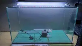 Akuarium 60 cm, lampu 60 cm, power Head 1200