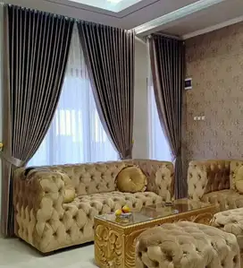 Pusat Tirai Gorden Jendela Gordyn Mewah Hordeng Model Terbaru Murah