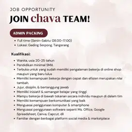 DIBUTUHKAN SEGERA: Admin Packing