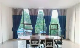 Pembuatan Gorden Blackout Sekat Klinik Hordeng Pintu Gordyn Vitrase