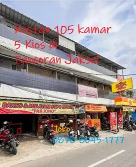 Kostan 105 Kamar dan 5 Ruko Omset Istimewa di Pancoran, Jakarta Selata