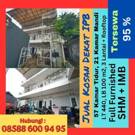 Profit 500 Jutaan/th, Kosan Aktif IPB, 95% Tersewa, Murah, Harga NEGO