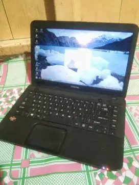 Laptop mewah Toshiba Amd siap pakai