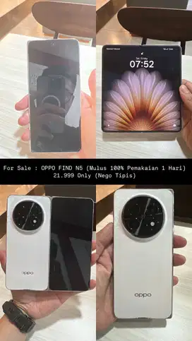 DIJUAL OPPO FIND N5 MULUS 100% PEMAKAIAN 1 HARI