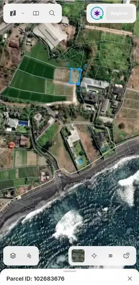 Tanah 590m2 View Laut Dekat Pantai Ketewel