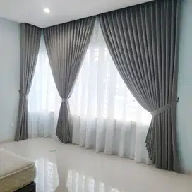 Pemesanan Gorden Blackout Sekat Klinik Hordeng Pintu Gordyn Vitrase
