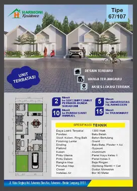 DI JUAL RUMAH MURAH DI SUKARAME