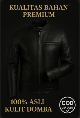 Jaket Kulit Asli Pria Losban Polos 100% Asli Kulit Domba Premium